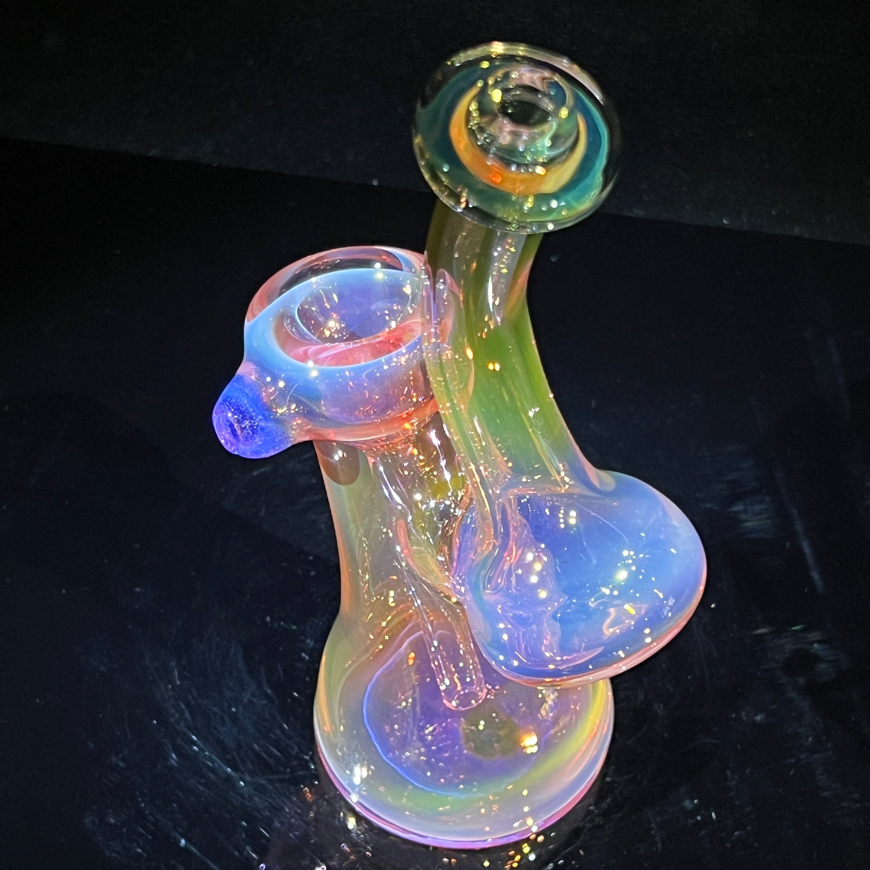 Gold Fume Bubbler with Lavender Carb – Tako Glass