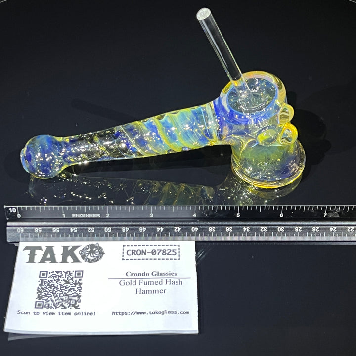 Gold Fumed Hash Hammer Glass Pipe Crondo Glassics