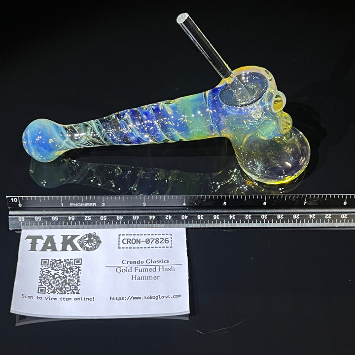 Gold Fumed Hash Hammer Glass Pipe Crondo Glassics