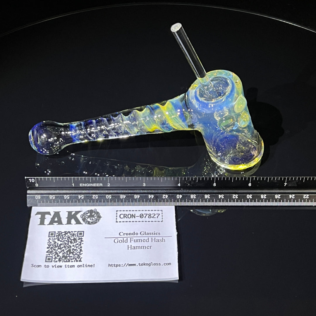 Gold Fumed Hash Hammer Glass Pipe Crondo Glassics