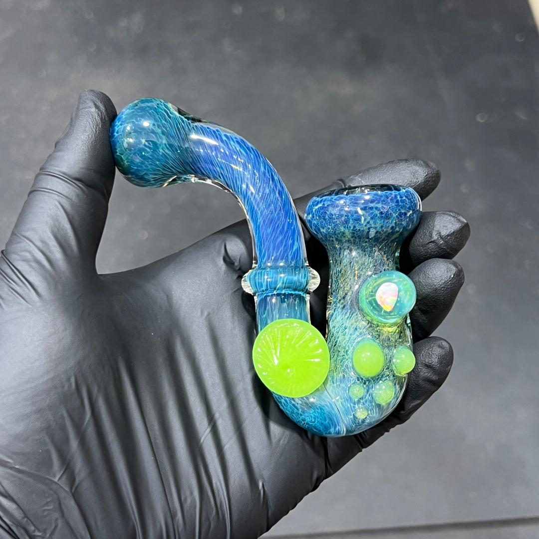 Blue Opal Sherlock Glass Pipe Beezy Glass