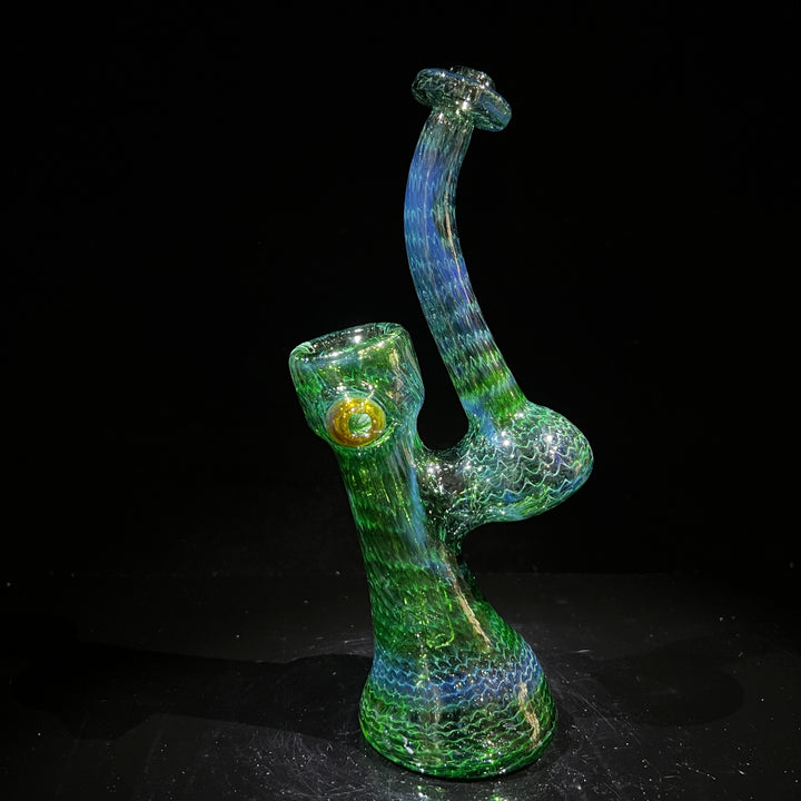 Forest Bubbler with Gold Carb Glass Pipe Cose Glass   