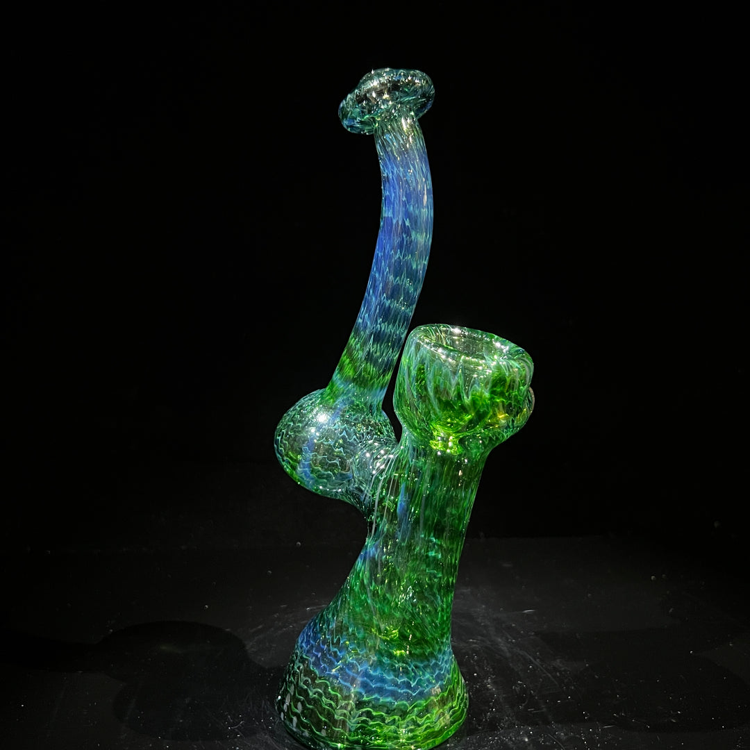 Forest Bubbler with Gold Carb Glass Pipe Cose Glass   