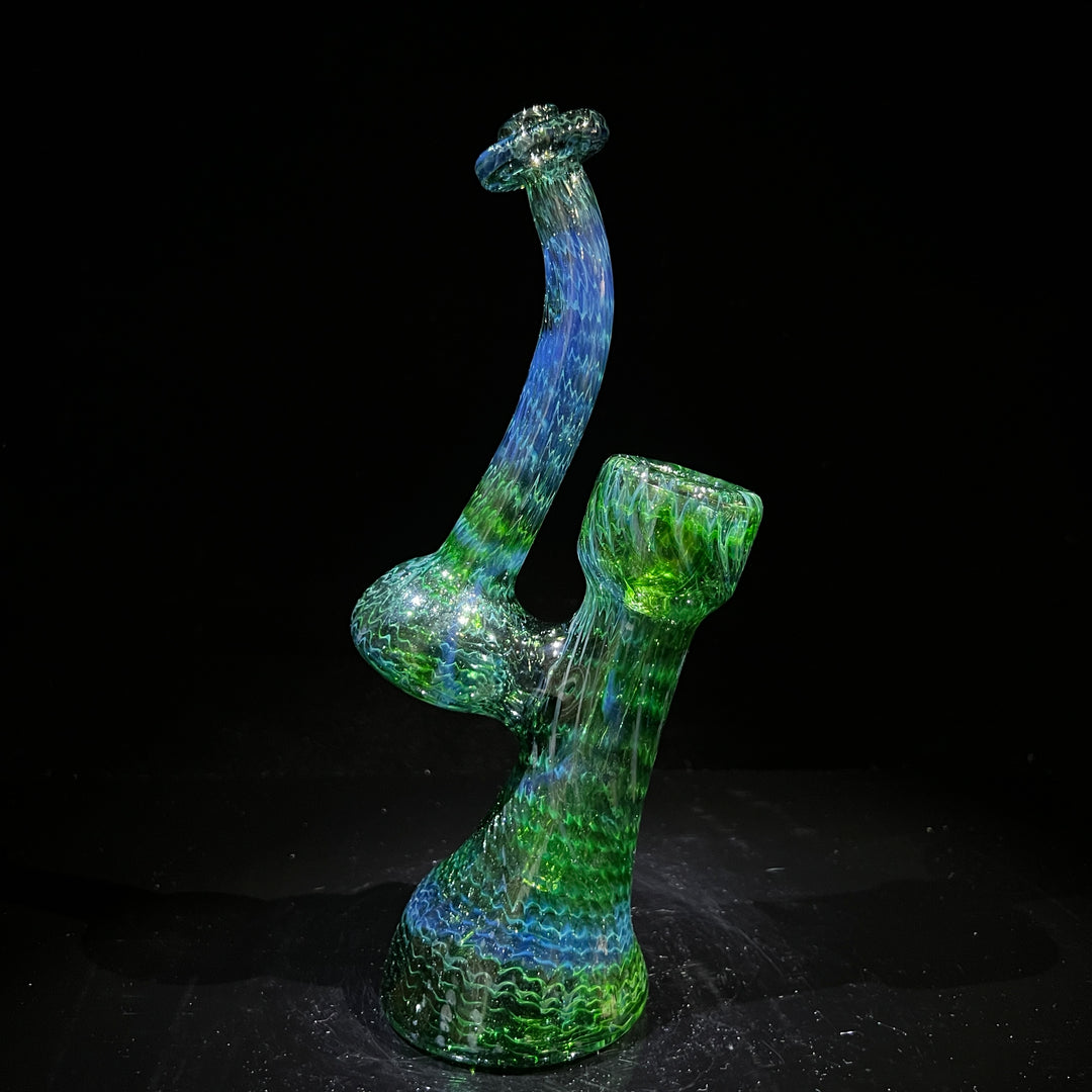 Forest Bubbler with Gold Carb Glass Pipe Cose Glass   