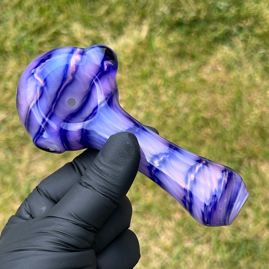 Purple Staircase Spoon Glass Pipe Jedi Glassworks   