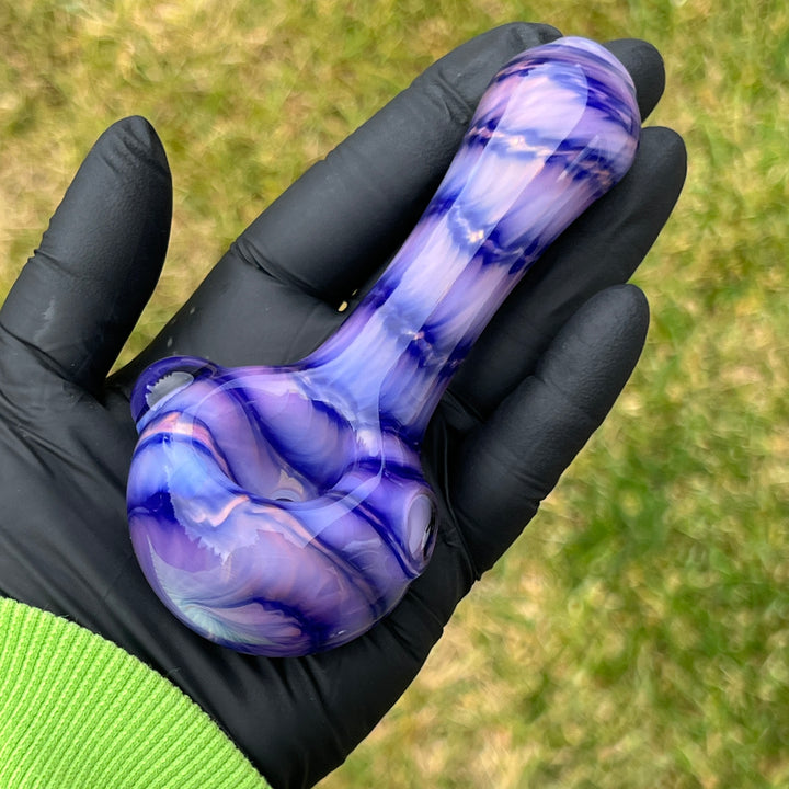 Purple Staircase Spoon Glass Pipe Jedi Glassworks   