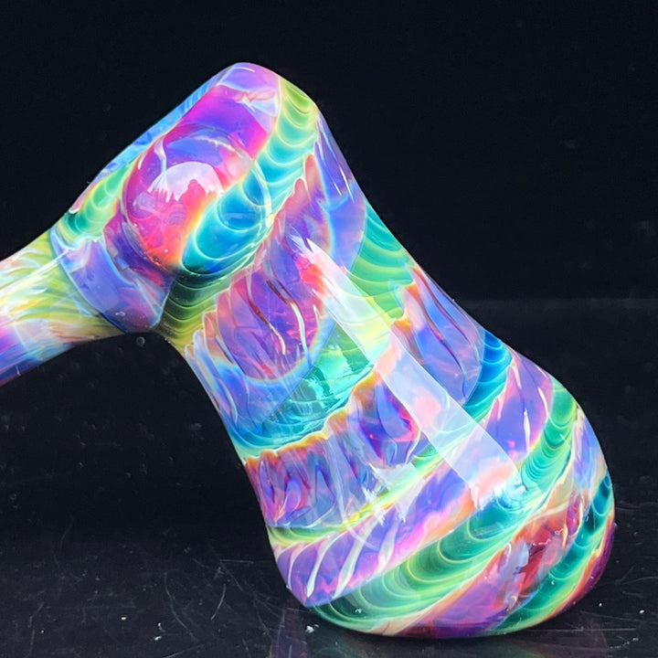 Purple Tie Dye Hammer Bubbler Glass Pipe Jedi Glassworks   