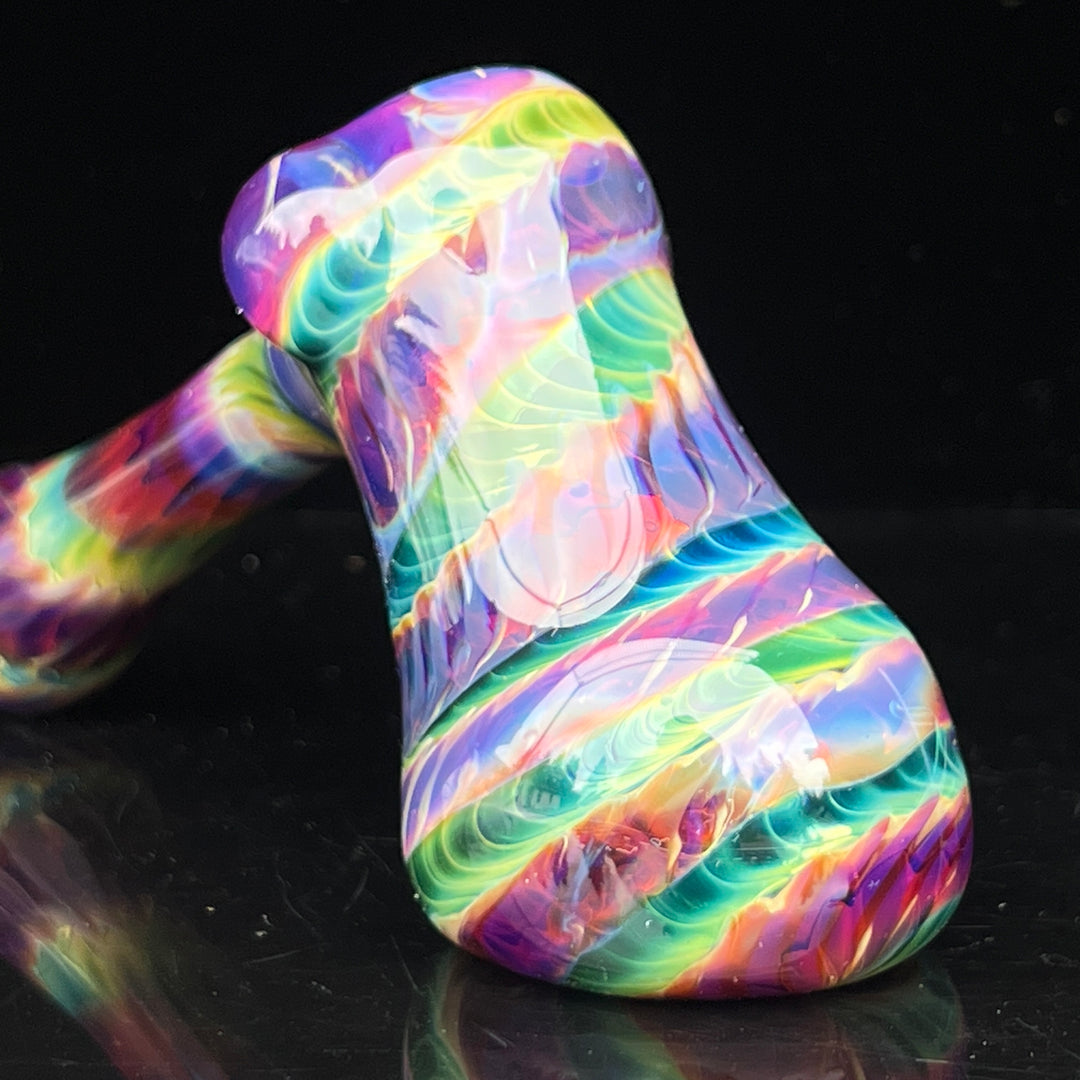 Purple Tie Dye Hammer Bubbler Glass Pipe Jedi Glassworks   