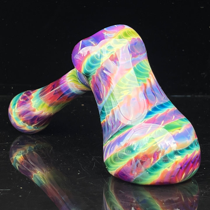 Purple Tie Dye Hammer Bubbler Glass Pipe Jedi Glassworks   