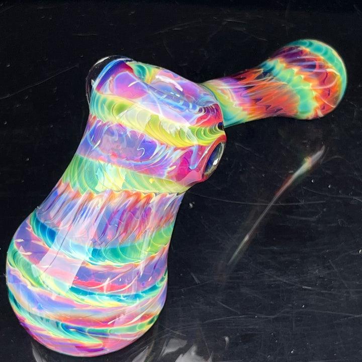 Purple Tie Dye Hammer Bubbler Glass Pipe Jedi Glassworks   