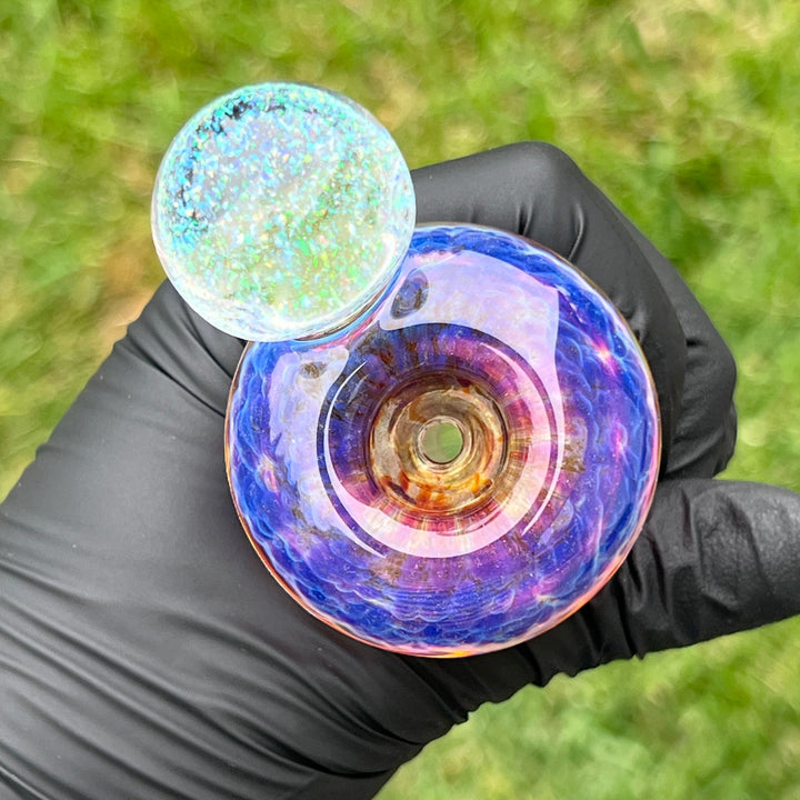 14mm Purple Nebula Crushed Opal PullSlide Accessory Tako Glass   