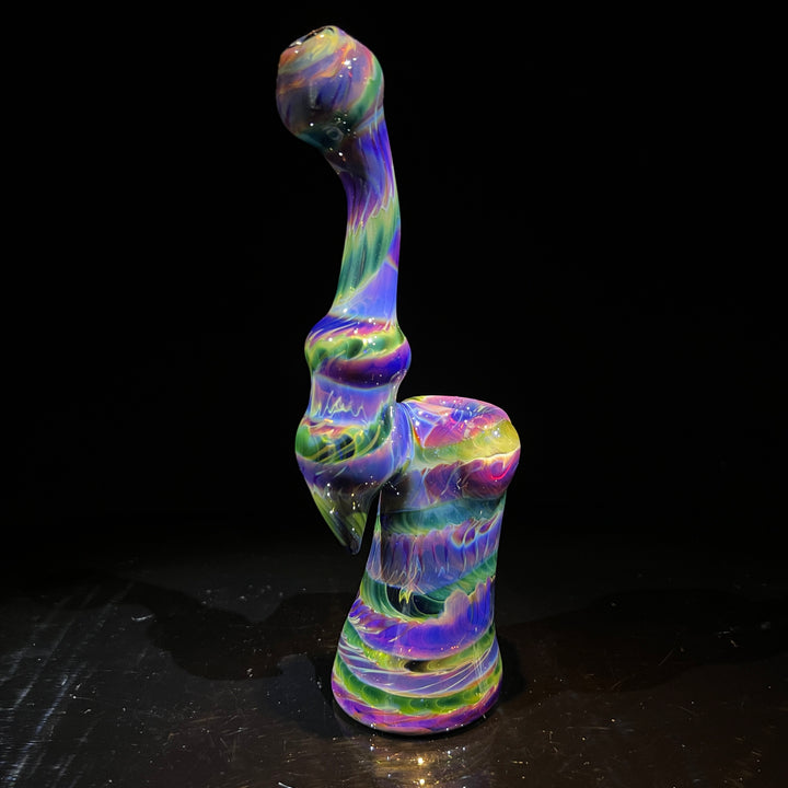 Purple Tie Dye Sherlock Bubbler Glass Pipe Jedi Glassworks   