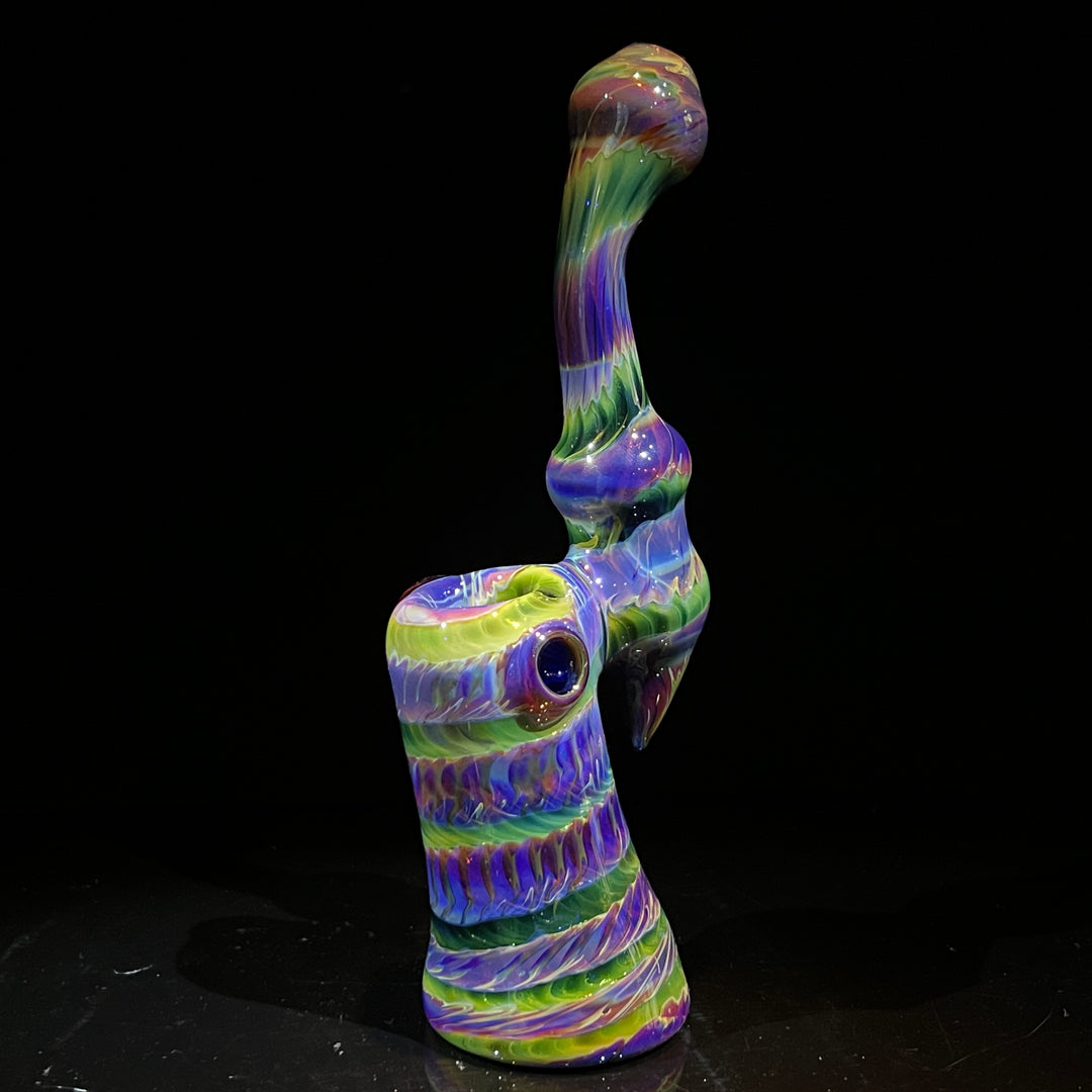 Purple Tie Dye Sherlock Bubbler Glass Pipe Jedi Glassworks   