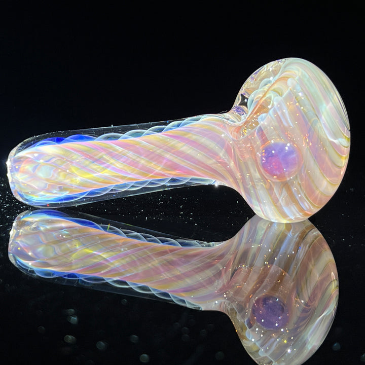 Thick Fume Pipe Pink Slyme Marble Glass Pipe Chuck Glass   