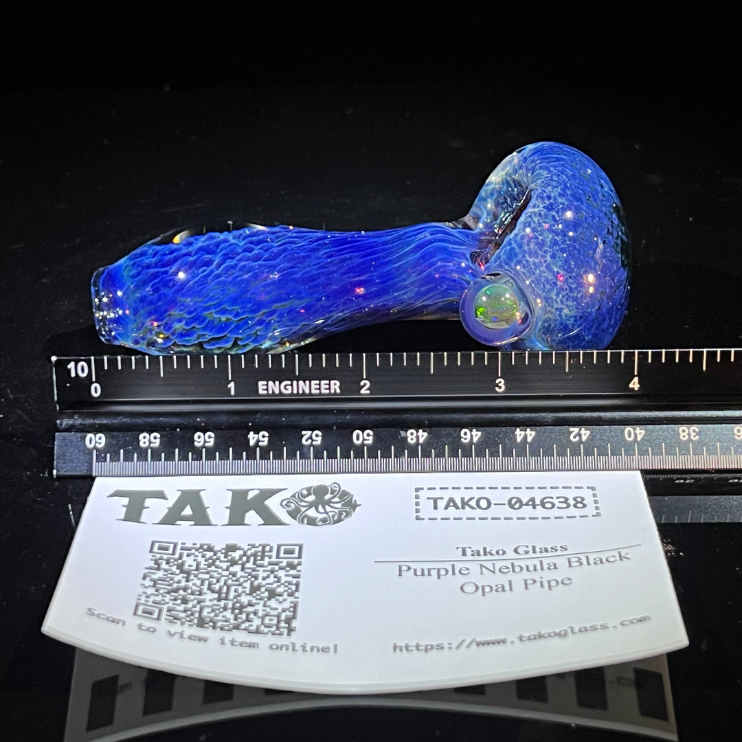 Purple Nebula Black Opal Pipe Glass Pipe Tako Glass   