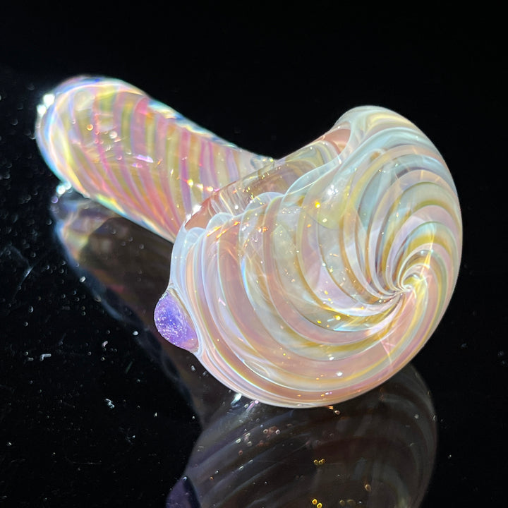 Thick Fume Pipe Pink Slyme Marble Glass Pipe Chuck Glass   