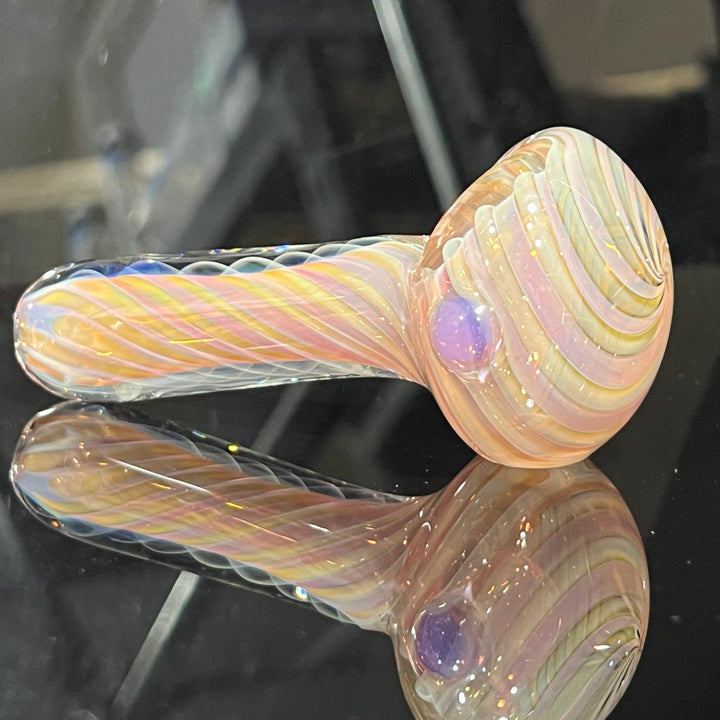 Thick Fume Pipe Pink Slyme Marble Glass Pipe Chuck Glass   