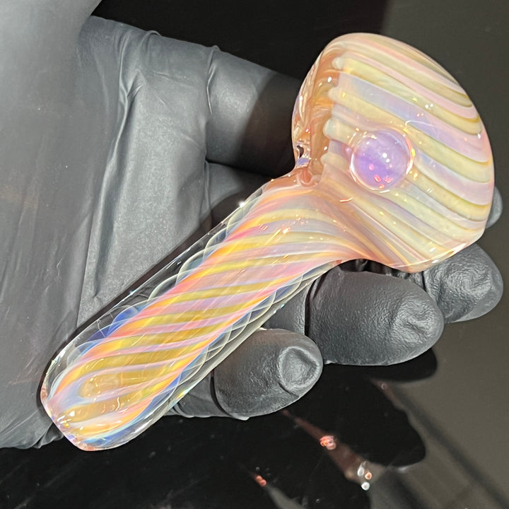 Thick Fume Pipe Pink Slyme Marble Glass Pipe Chuck Glass   