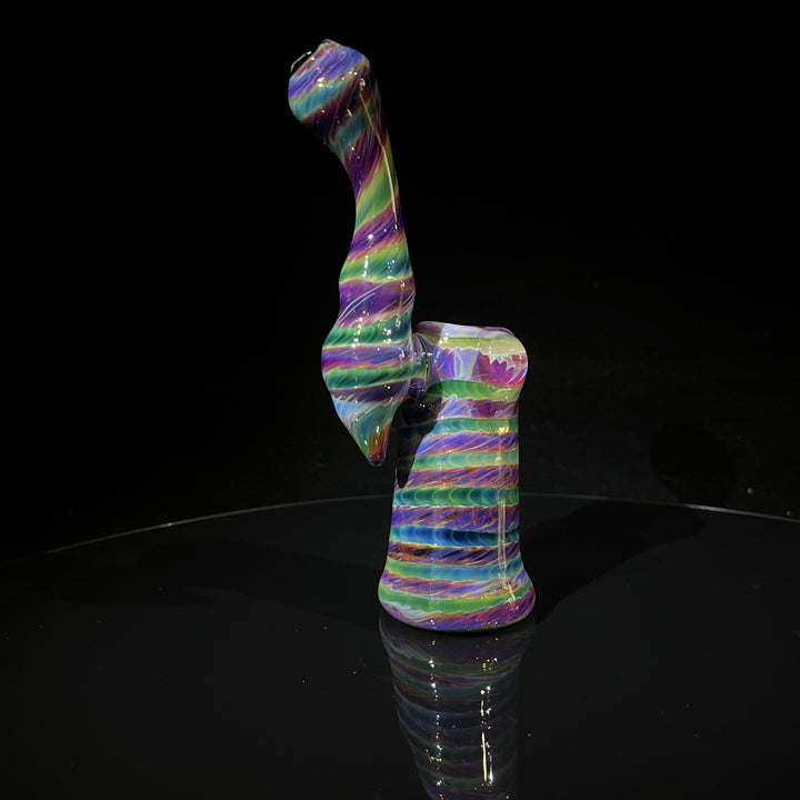 Purple Tie Dye Sherlock Bubbler Glass Pipe Jedi Glassworks