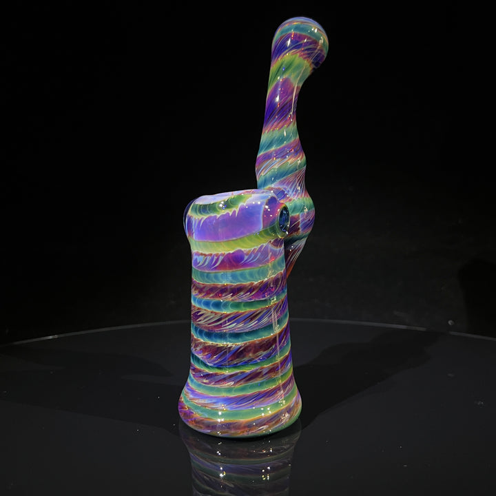 Purple Tie Dye Sherlock Bubbler Glass Pipe Jedi Glassworks