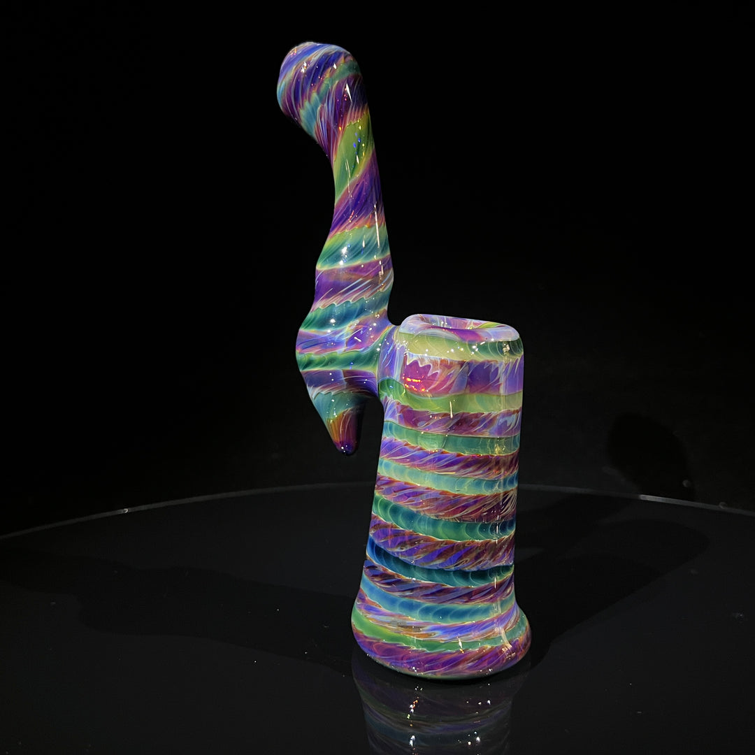 Purple Tie Dye Sherlock Bubbler Glass Pipe Jedi Glassworks