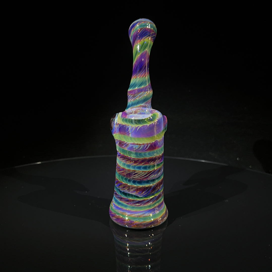 Purple Tie Dye Sherlock Bubbler Glass Pipe Jedi Glassworks