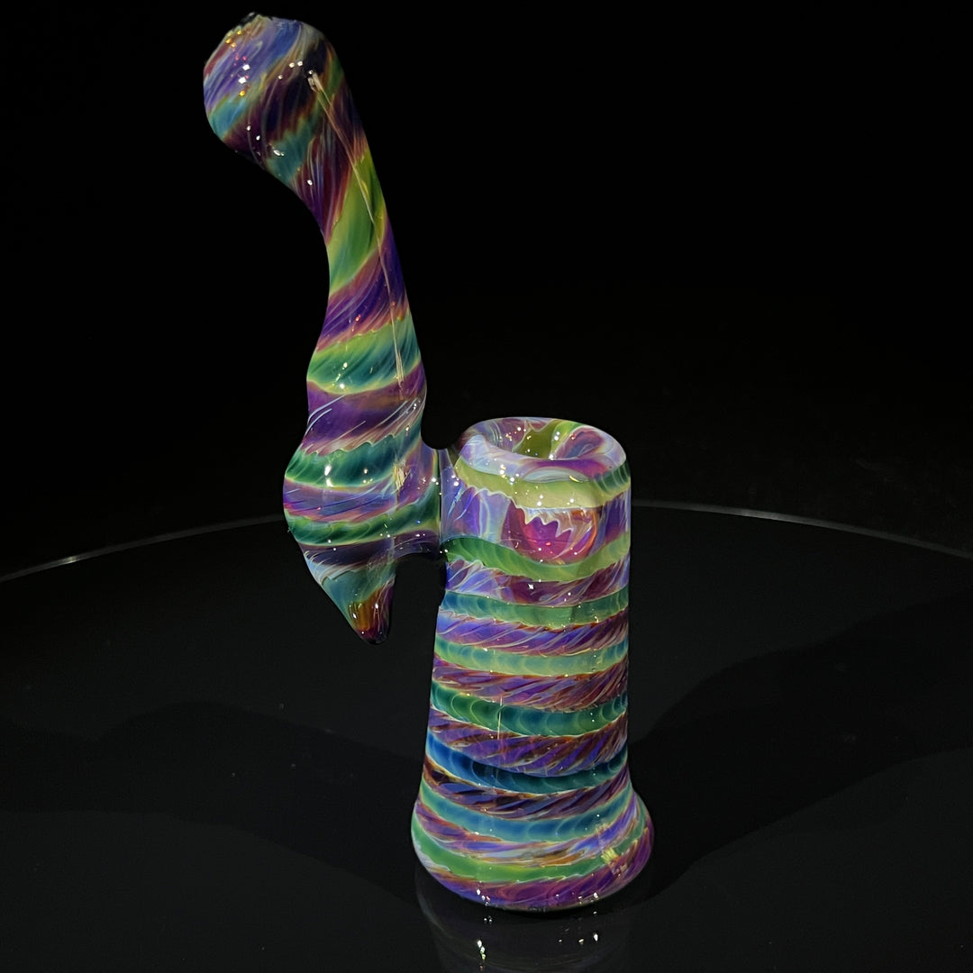 Purple Tie Dye Sherlock Bubbler Glass Pipe Jedi Glassworks