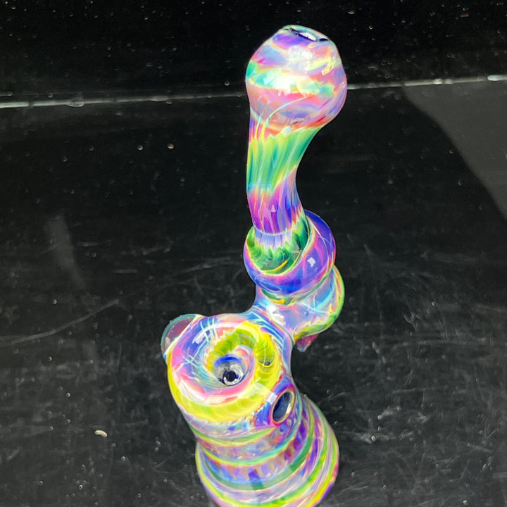 Purple Tie Dye Sherlock Bubbler Glass Pipe Jedi Glassworks   