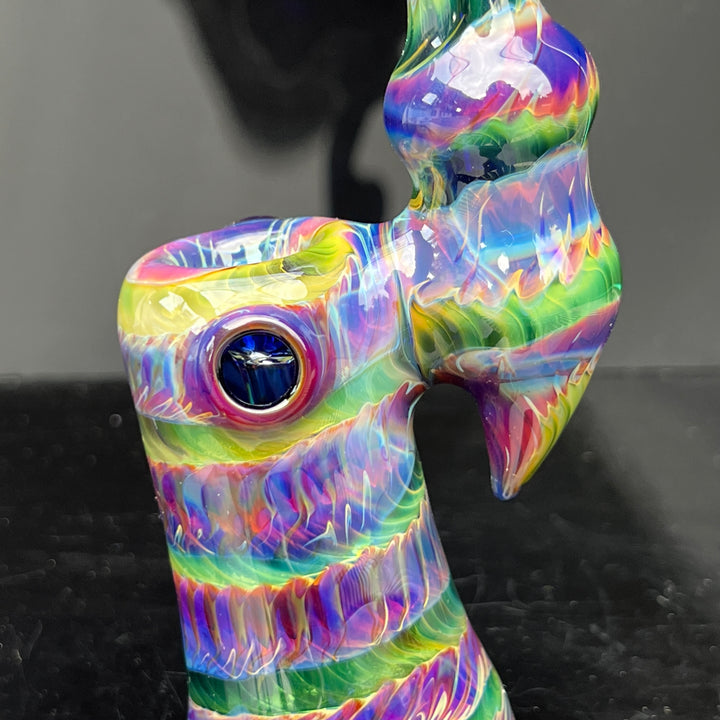 Purple Tie Dye Sherlock Bubbler Glass Pipe Jedi Glassworks   