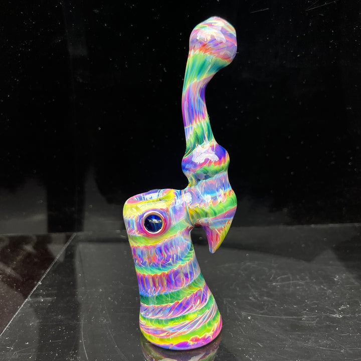 Purple Tie Dye Sherlock Bubbler Glass Pipe Jedi Glassworks   