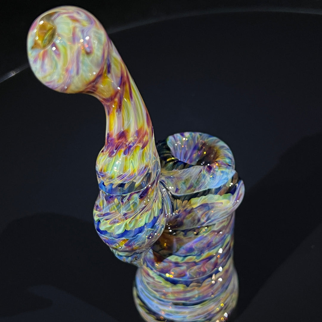 Multi-Color Sherlock Bubbler Glass Pipe Jedi Glassworks