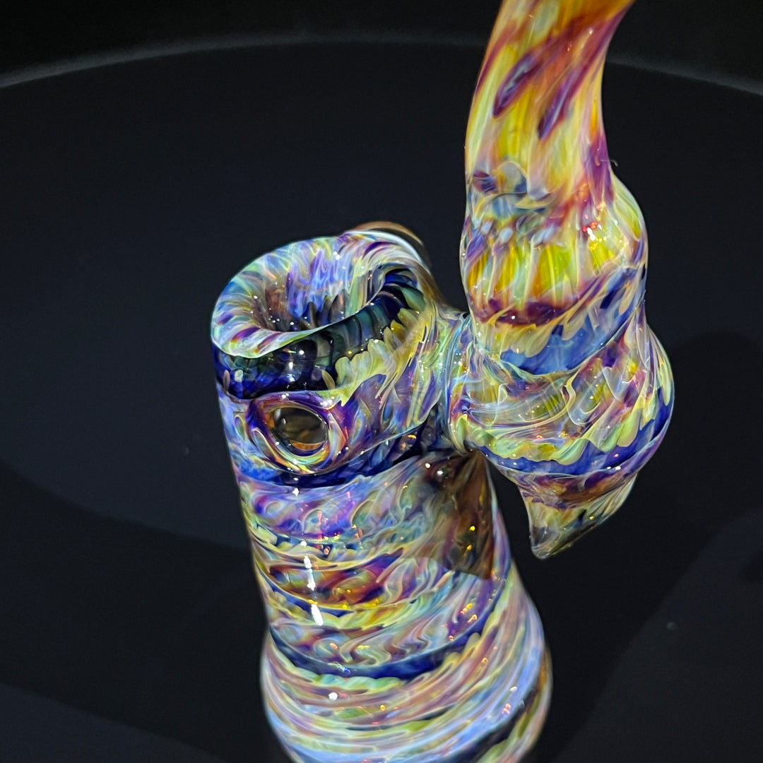 Multi-Color Sherlock Bubbler Glass Pipe Jedi Glassworks