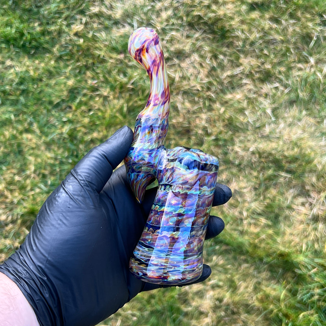 Multi-Color Sherlock Bubbler Glass Pipe Jedi Glassworks