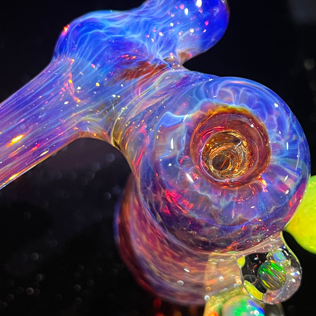 Purple Nebula Sidecar Bubbler Glass Pipe Tako Glass   