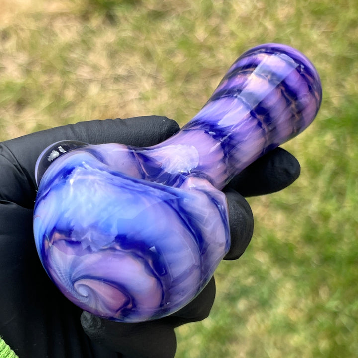 Purple Staircase Spoon Glass Pipe Jedi Glassworks   