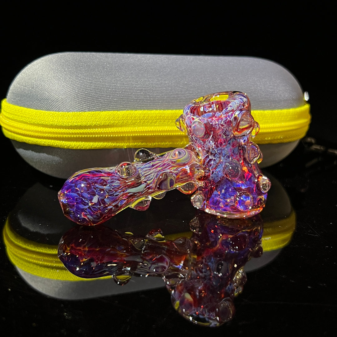 Purple Marble Hammer + Case Combo Glass Pipe TG   