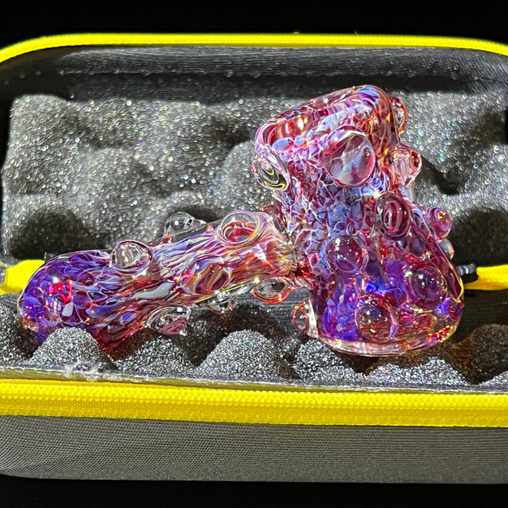 Purple Marble Hammer + Case Combo Glass Pipe TG   