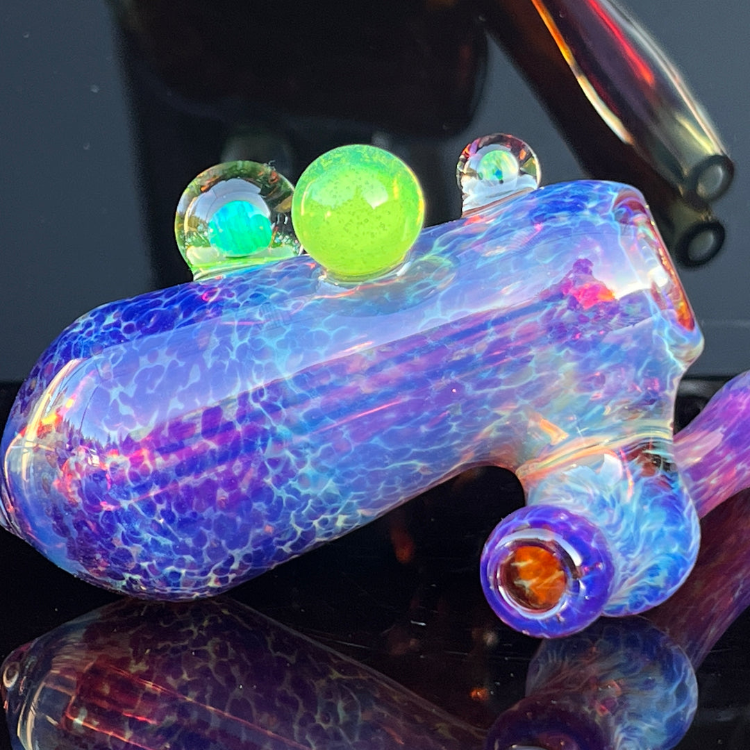 Purple Nebula Sidecar Bubbler Glass Pipe Tako Glass   