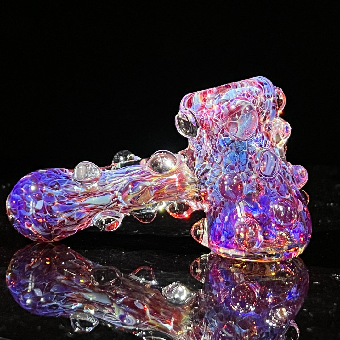 Purple Marble Hammer + Case Combo Glass Pipe TG   