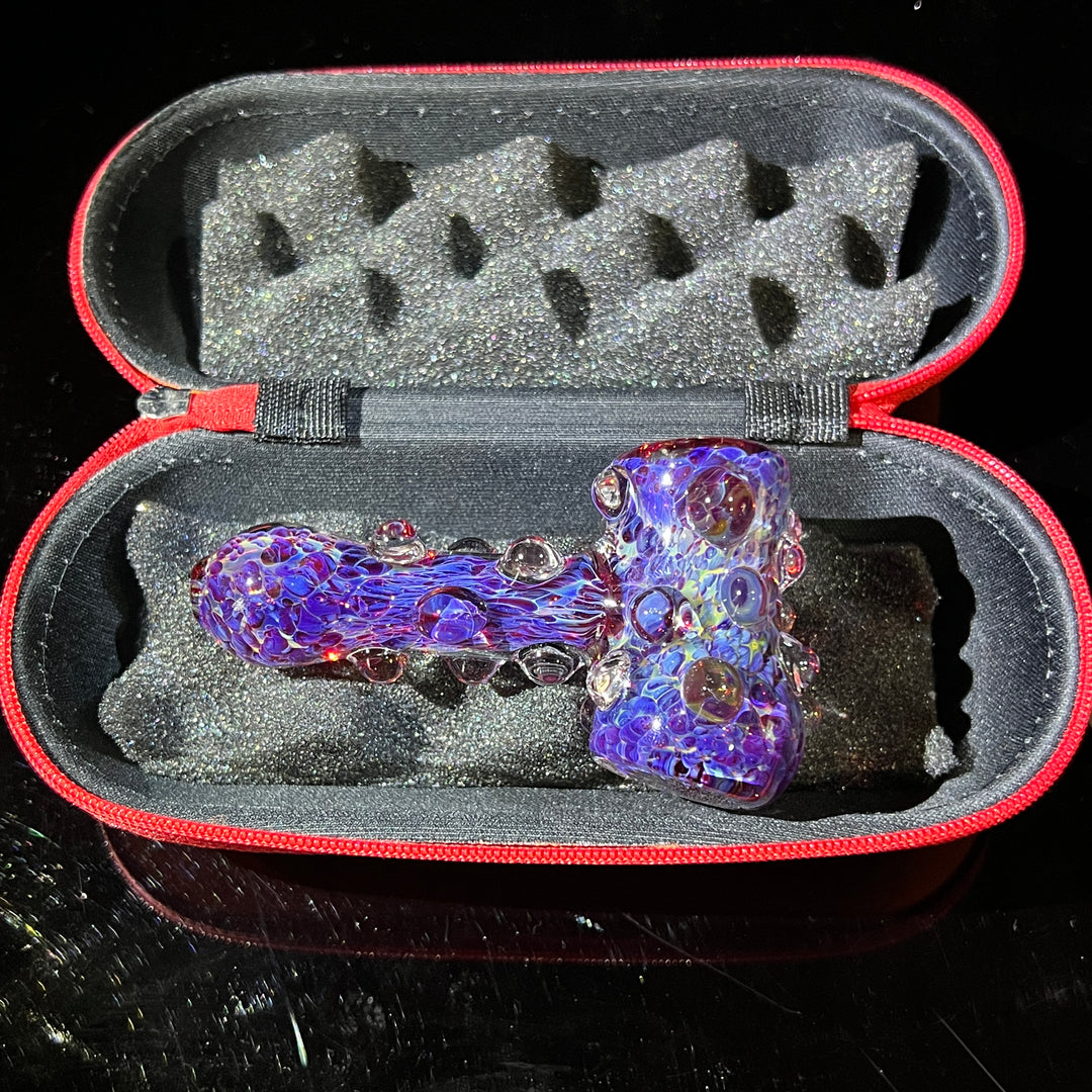 Purple Marble Hammer + Case Combo Glass Pipe TG   