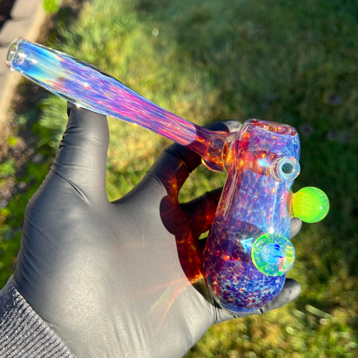 Purple Nebula Sidecar Bubbler Glass Pipe Tako Glass   