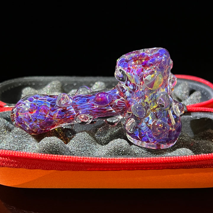 Purple Marble Hammer + Case Combo Glass Pipe TG   