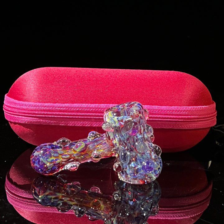 Purple Marble Hammer + Case Combo Glass Pipe TG   