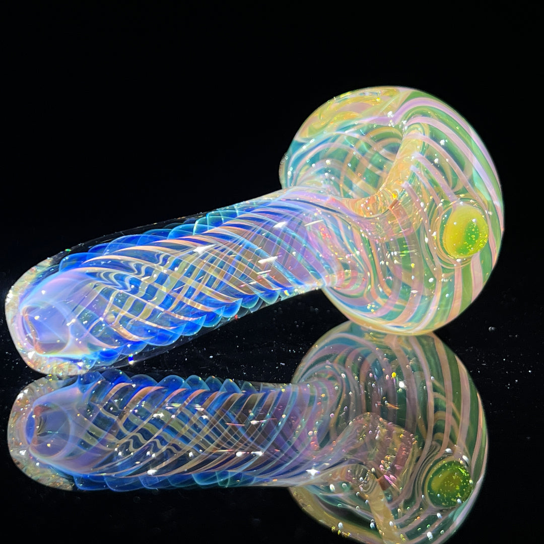 Thick Fume Pipe Green Slyme Marble Glass Pipe Chuck Glass   