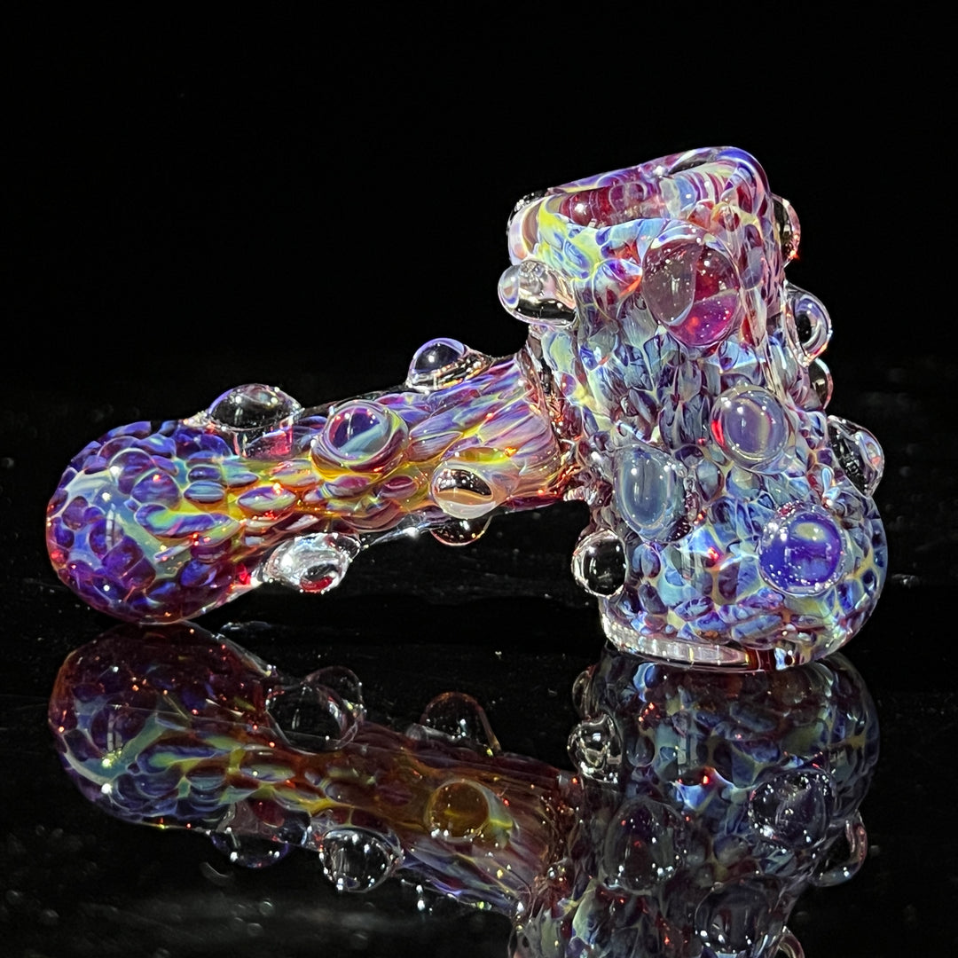 Purple Marble Hammer + Case Combo Glass Pipe TG   