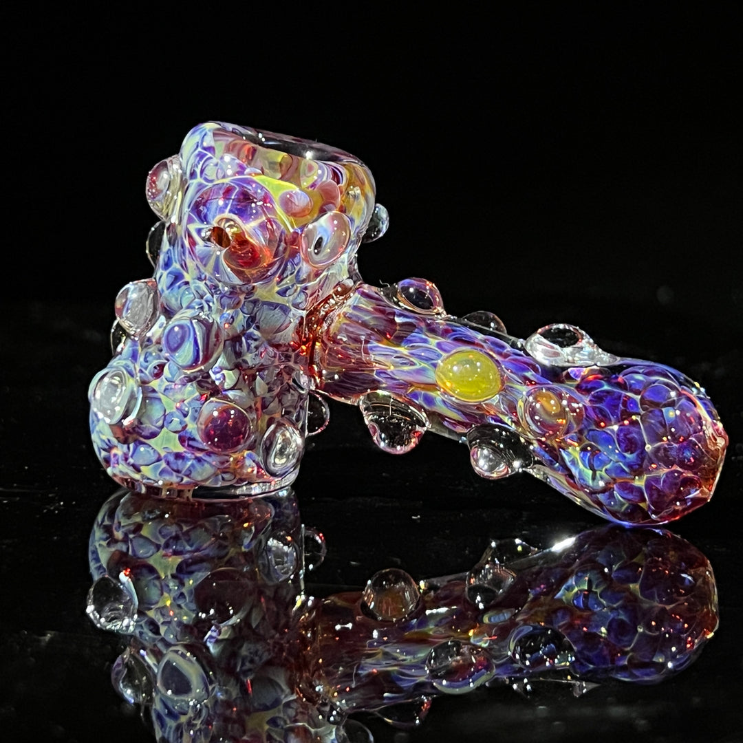 Purple Marble Hammer + Case Combo Glass Pipe TG   