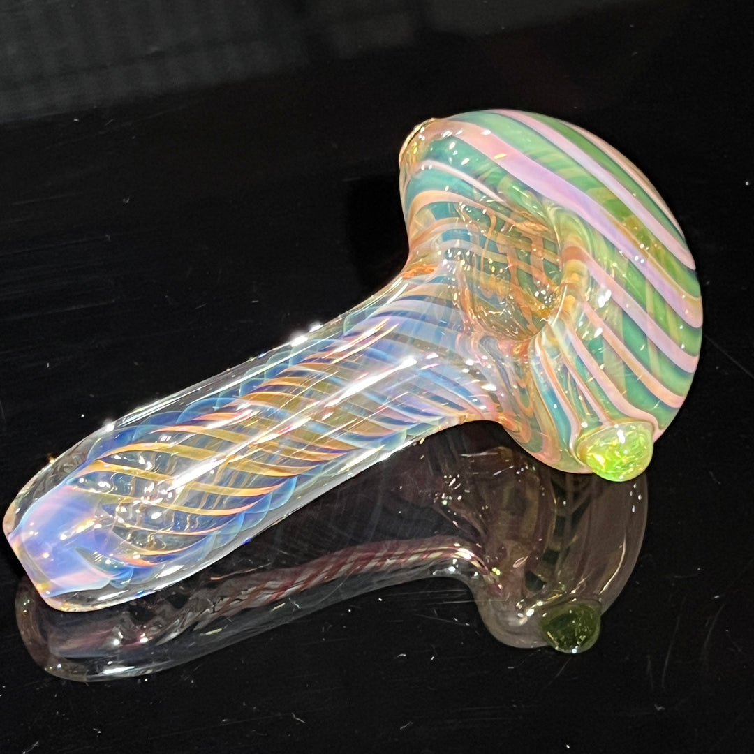 Thick Fume Pipe Green Slyme Marble Glass Pipe Chuck Glass   