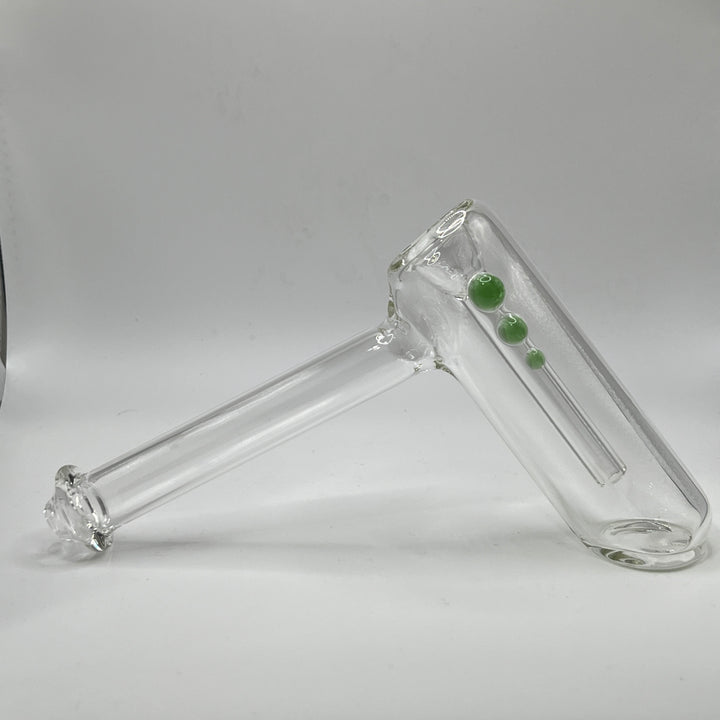 Clear Hammer Bubbler Glass Pipe Mary Jane's Glass   