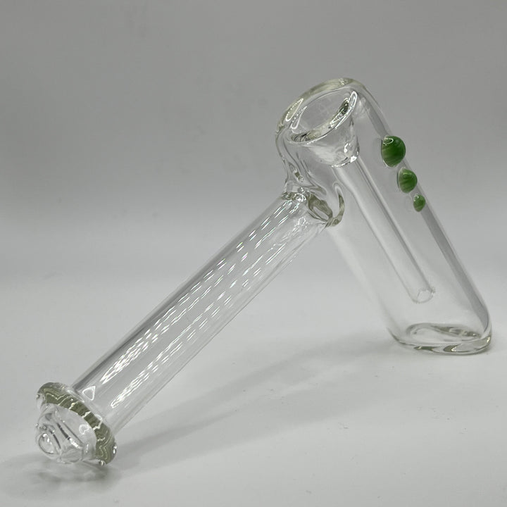 Clear Hammer Bubbler Glass Pipe Mary Jane's Glass   