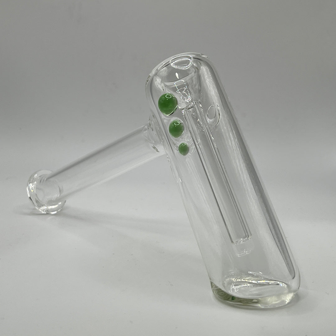 Clear Hammer Bubbler Glass Pipe Mary Jane's Glass   